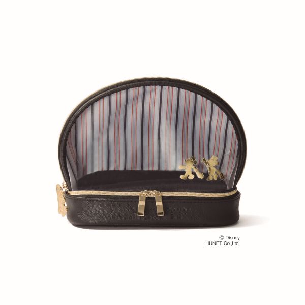 【ご搭乗のお客さま限定】シルエットデザインポーチ（ミッキー ＆ ミニー)