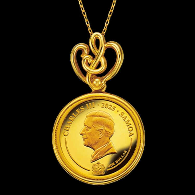 ミッフィー誕生70周年記念 しあわせのミッフィー金貨 純金コインの宝飾ペンダント