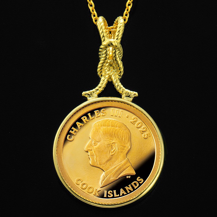 しあわせのShip's Cat純金コインペンダント