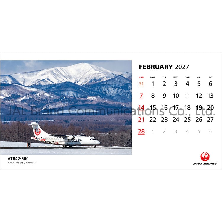 JAL FLEET 卓上判(英語版)2027 FLEET 卓上判(英語版)