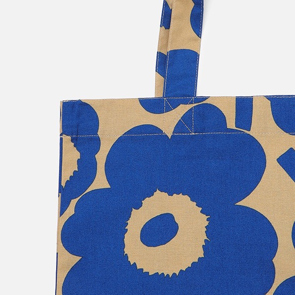 マリメッコ]Pieni Unikko ファブリックバッグ ブルー 44x43: JAL