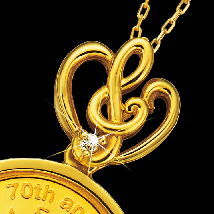 ミッフィー誕生70周年記念 しあわせのミッフィー金貨 純金コインの宝飾ペンダント
