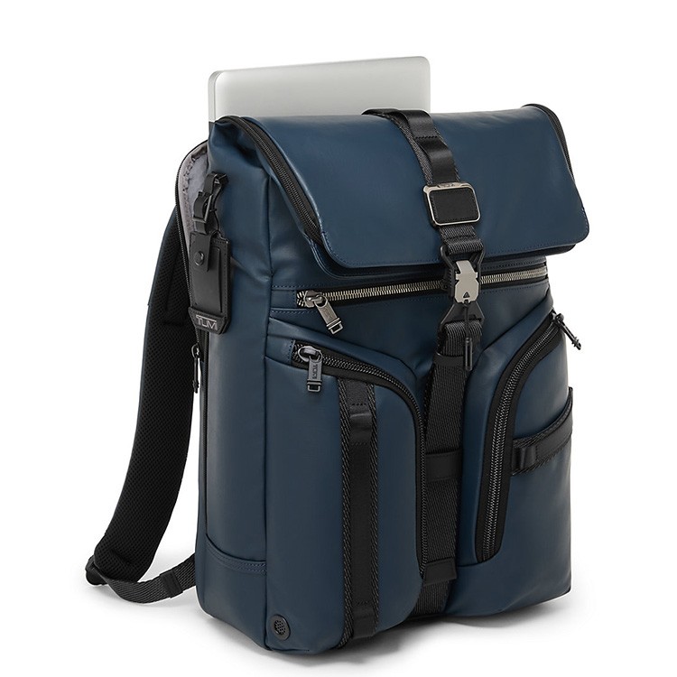 【美品】Tumi Alpha Blavo ランス　ネイビー TUMI]ALPHA BRAVO 「サーヴェイランス」フラップ・バックパック