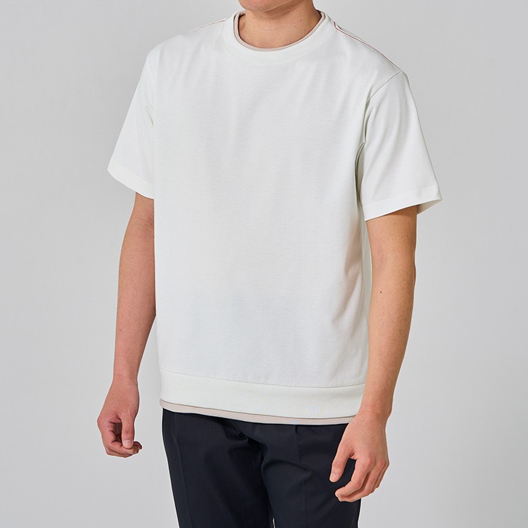 [ノーリーズ]JALオリジナル 吸水速乾レイヤード風Tシャツ(UVカット対応) ホワイト M メンズ トップス