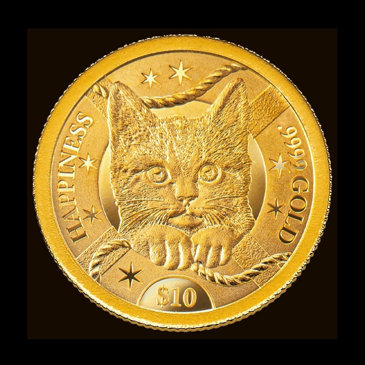 しあわせのShip's Cat純金コインペンダント
