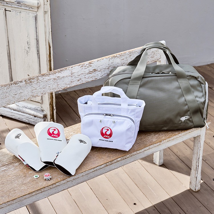 BEAMS GOLF] JALオリジナル ボストンバッグ＆カートバッグ(ホワイト