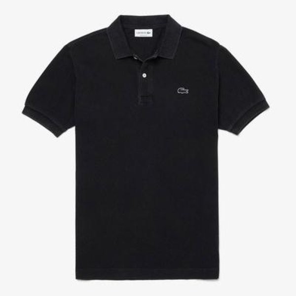ラコステ]インディゴ ポロシャツ ブラック S（3）(S（3） ブラック
