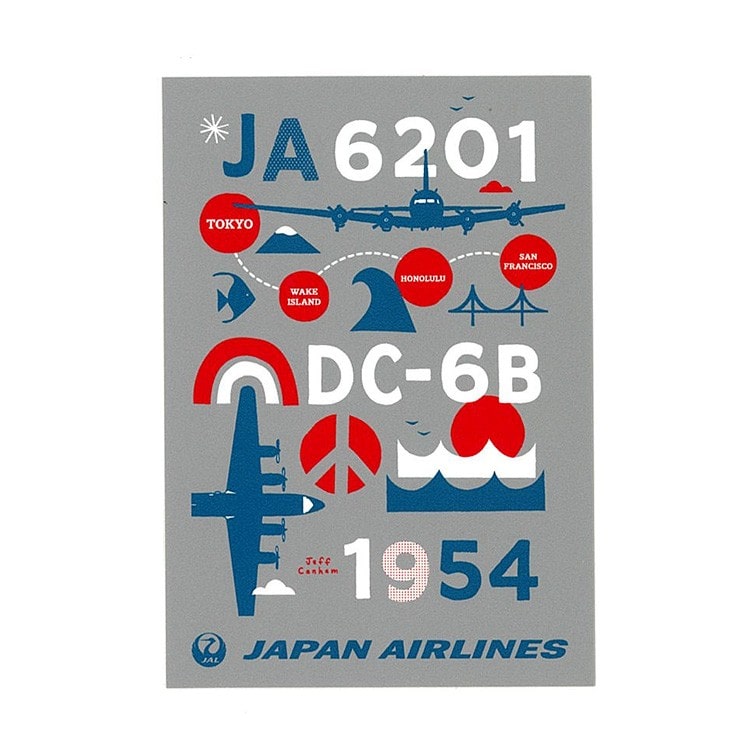 【JAL国際線就航70周年】JALオリジナル ステッカー レッド(レッド): JALショッピング｜JAL Mall