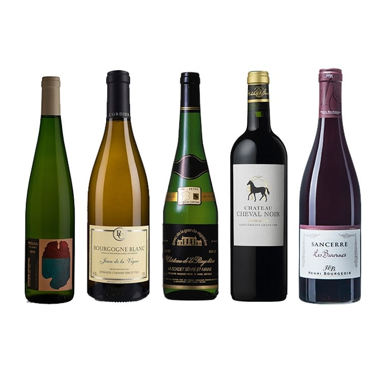 〔ブルゴーニュ入り!〕華やかなアロマが美しい、フランス産ワイン5本セット