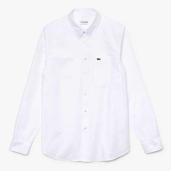 ラコステ]オックスフォードボタンダウンシャツ ホワイト XS（038）(XS 