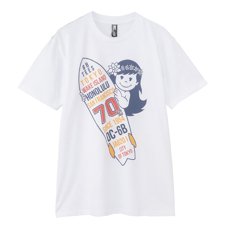 【JAL国際線就航70周年】 88Tees JALオリジナル　Tシャツ サーフボード S（M相当）(S（M相当）　サーフボード): JALショッピング  JAL Mall店｜JAL Mall｜マイルがたまる・つかえる ショッピングモール