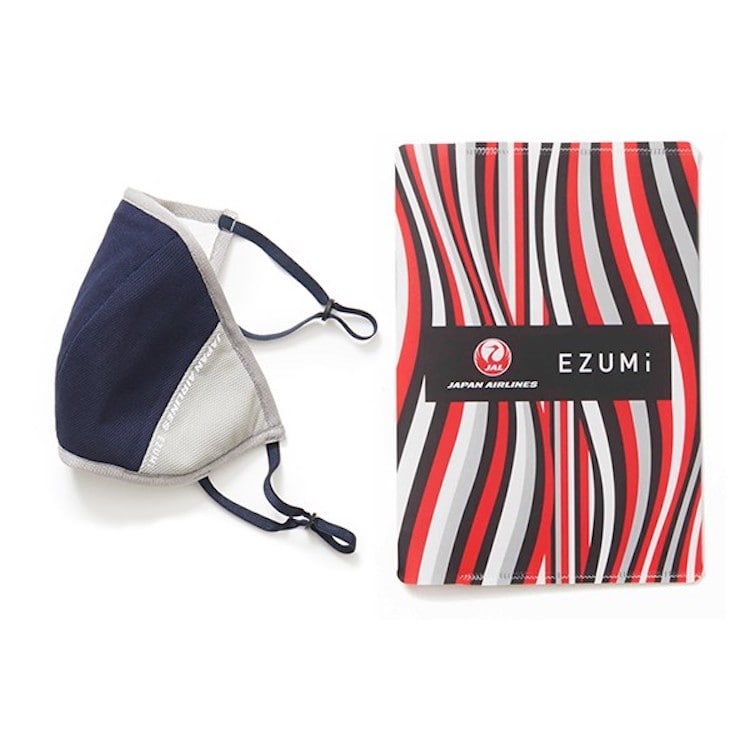 JAPAN AIRLINES／EZUMi]マスク（非医療用） 客室乗務員スカーフ柄抗菌