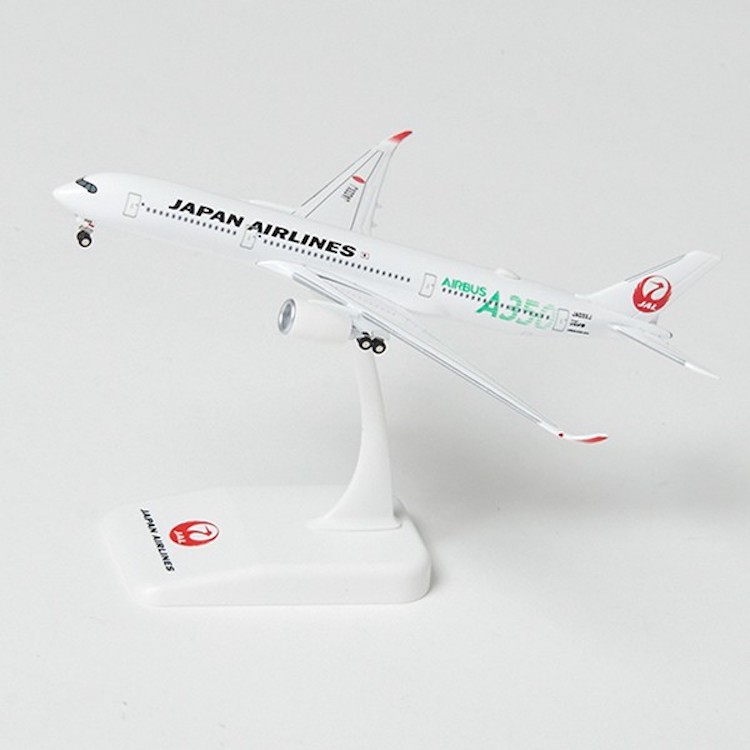 【新品未使用】JAL A350-900 2号機 1/200デスクトップモデルABS樹脂製木製スタンド