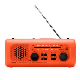 [dretec]さすだけ充電ラジオライト3 オレンジ