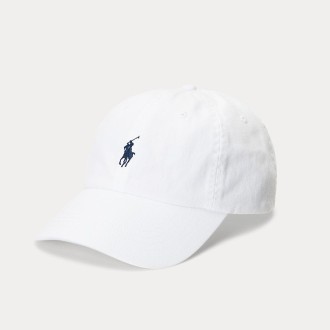 [POLO RALPH LAUREN]コットン チノ ベースボール キャップ ホワイト