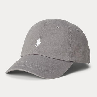 [POLO RALPH LAUREN]コットン チノ ベースボール キャップ グレー