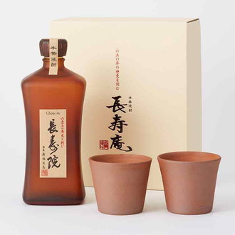 [長寿庵]長寿院 720ml 荒木陶窯酒器 2個セット（箱入り）