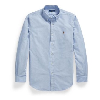[POLO RALPH LAUREN]カスタムフィット オックスフォードシャツ ブルー S