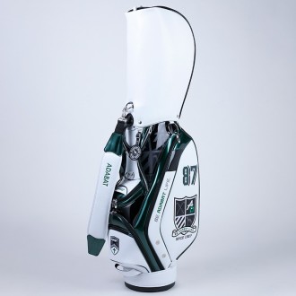 [アダバット]ABC432 メンズキャディバッグ ホワイト/グリーン