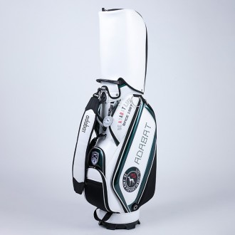 [アダバット]メンズキャディバッグ ABC437 ホワイト/グリーン
