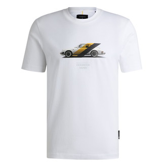 [BOSS]Porsche x BOSS プリントTシャツ ポルシェモチーフ コットン100% Natural M
