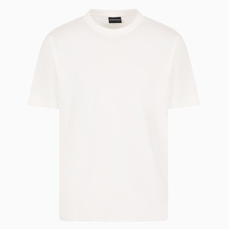 [EMPORIO ARMANI]Tシャツ ジャージー ジャカードロゴ ホワイト XL
