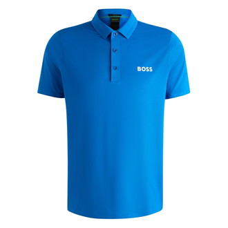 [BOSS] アクティブ スリムフィット ポロシャツ Blue M