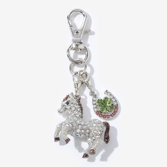 [アンティエーレ]JALオリジナル ウマのキラキラキーリング（馬蹄と四つ葉のクローバーのチャーム付き） シルバー