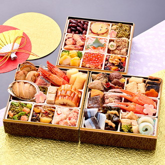 [北の祝賀]北海道産原料にこだわったおせち料理三段重