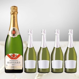 〔ワイン福袋〕国内線ファーストクラス採用シャンパーニュ入！スパークリング5本セット