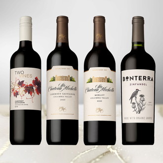 コスパGood！フードフレンドリーに品種を愉しむ アメリカ産赤ワイン4本セット