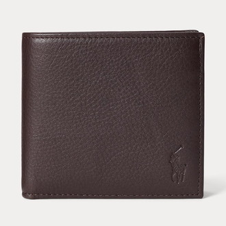 [POLO RALPH LAUREN]ビルフォルド コイン ウォレット ブラウン