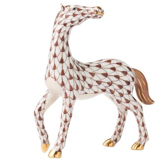 [ヘレンド]干支置物2026年「うま」 ブラウン（イヤーズカラー）