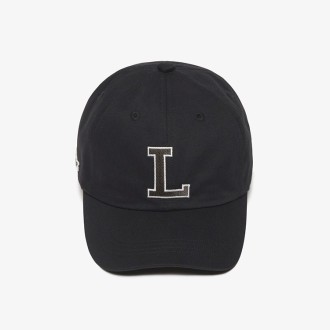[ラコステ]コットンツイル Lロゴキャップ RK067J ブラック