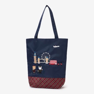 [ファミリア]JALオリジナル縦型トートバッグ 直行便で旅する「ロンドン」