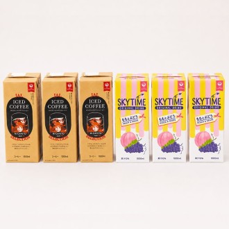 JALオリジナルドリンク スカイタイム＆アイスコーヒー （6本セット）