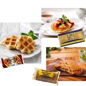 ホテルオークラのホットケーキと2種のワッフル食べ比べセット