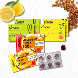 〔MIS〕マヌカハニーのど飴4種6個セット（オリジナル巾着付き）