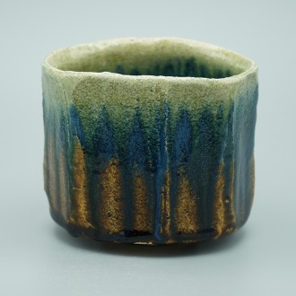 [鈴木徹]陶芸『三彩茶碗』