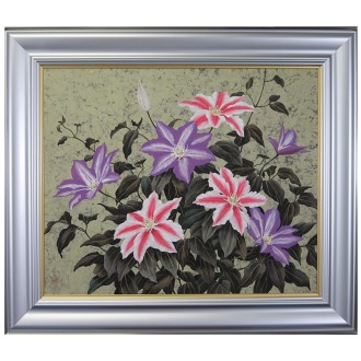 [髙井美香]日本画『花車』