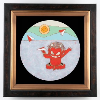 [瀧下和之]桃太郎図「レッツフライト。」