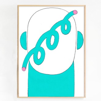 [いおり]アクリル画『10／8 スキップ』