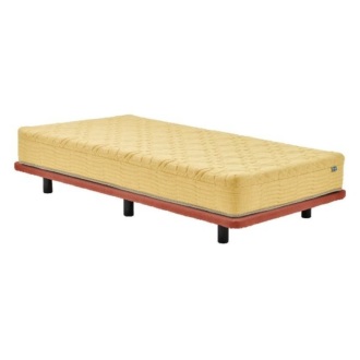 [シモンズ]ポケットダブルス セミダブル *受注生産 イエロー/コーラル 14ｃｍ脚