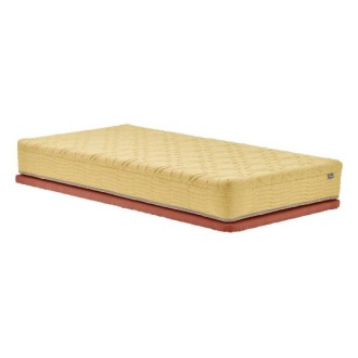 [シモンズ]ポケットダブルス セミダブル *受注生産 イエロー/コーラル 3.5ｃｍ脚