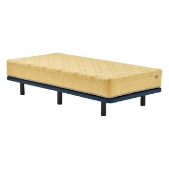 [シモンズ]ポケットダブルス セミダブル *受注生産 イエロー/ナイトブルー 20ｃｍ脚