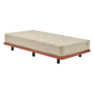 [シモンズ]ポケットダブルス セミダブル *受注生産 アイボリー/コーラル 14ｃｍ脚