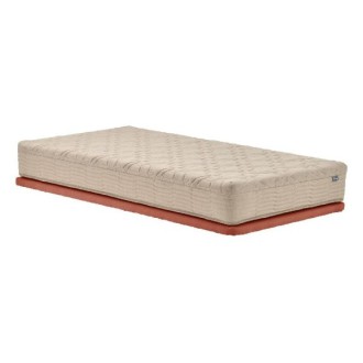 [シモンズ]ポケットダブルス セミダブル *受注生産 アイボリー/コーラル 3.5ｃｍ脚