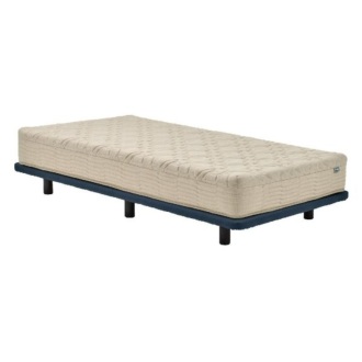 [シモンズ]ポケットダブルス セミダブル *受注生産 アイボリー/ナイトブルー 14ｃｍ脚