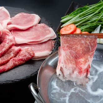 北海道 黒毛和牛とハーブ豚食べ比べ