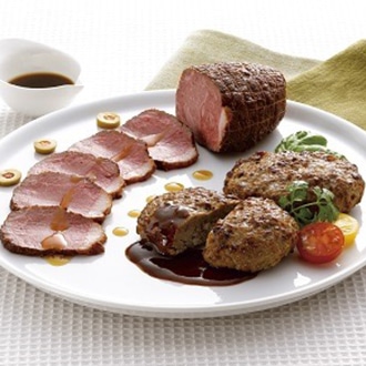 北海道産牛のローストビーフ＆ハンバーグのセット